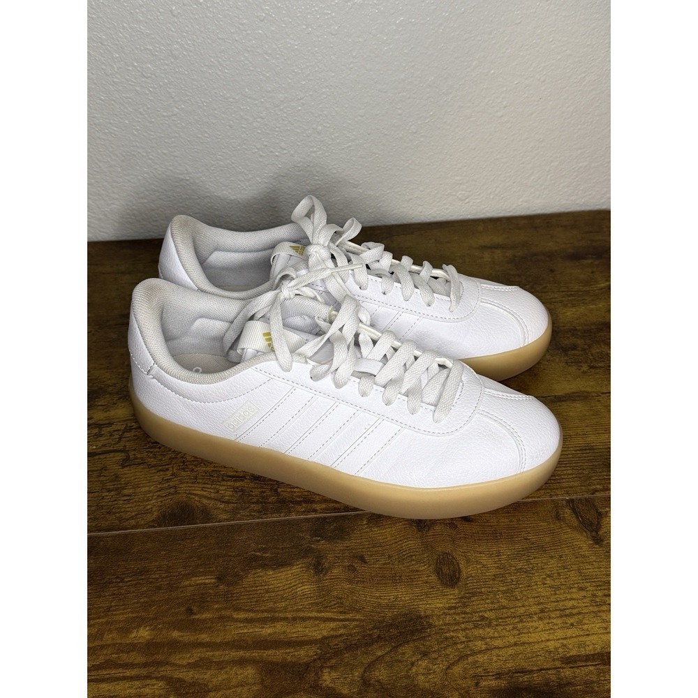 Adidas VL Court 3.0 Cloud White Gum Womens Size 8.5 - Picture 5 of 9